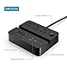iClever Power Strip Surge Protector, 1080 Joule 3 Outlets 3 USB Ports Desktop Charging Station 5ft Extension Cord with Phone/Tablet Holder for Nightstand, Hotel and Office (Overload Protection)
