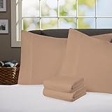 Sweet Home Collection Supreme 1800 Series 4pc Bed Sheet Set Egyptian Quality Deep Pocket - Twin, Camel