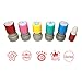 WAF Pack of 5 Sorted Kids Stamps Teachers Self-Inking Rubber Stamps Teacher Review Photosensitive Stamps for Education with 1 Bottle Ink