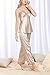 4Ping Womens Satin Luxurious Lightweight Paisley Long Sleeve Pyjamas with Belt Three Piece Set Tank Top Beige L