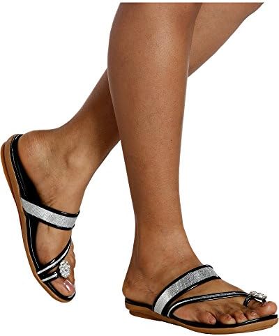Womens Casual/Dressy Open Toe Flower Toe Ring Comfort Slip On Slide