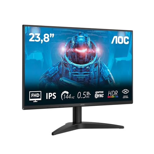 24B36X Gaming Monitor 24 Pulgadas 144Hz Panel IPS, 4ms GtG, HDR10, (1920x1080 HDMI 1x 1.4) Negro