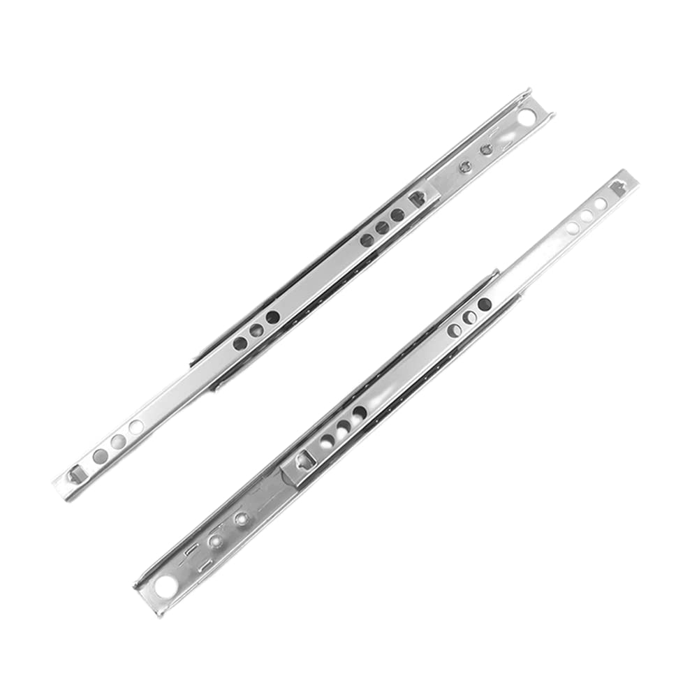 Boxonly 1 Pair Metal Bearing Drawer Slides Runners Draw Depth for Replacement Drawer Runners 17mm Wide x 214mm