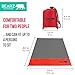 BEARZ Outdoor Pocket Blanket - Beach Blanket Waterproof Sandproof, Picnic Blankets Waterproof Foldable, Lightweight & Compact for Hiking, Camping, Travel, Festival Accessories (Red)
