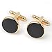 18K Gold Plating Yellow Fashion Men Tuxedo Cufflinks and Studs 4 Pair - With Gift Box (Yellow) - With Gift Box 6dui