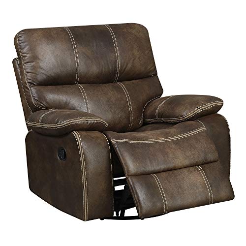 Bassfield Swivel Reclining Glider in Brown with Swivel, Glide, And Recline Motion, by Artum Hill