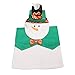 Ohuhu Snowman Toilet Seat Cover and Foot Mat Set for Christmas Decorations, Green