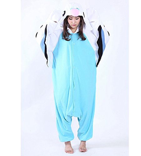Adult Onesies Pajamas Blue Parrot Onesie for Women Men Costume Partywear