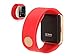 AOSMART [US Warranty] All-in-1 Smartwatch with camera and sim card slot, Bluetooth Fitness Smart Watch for iPhone, Android, Samsung, Galaxy Note, Nexus, HTC, Sony - Red