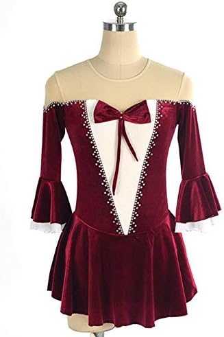 DILIKEXUE Figure Skating Dress for Girls Women Ice Skating Competition Performance Costume Dance Costume Dress Professional Stretch Breathable