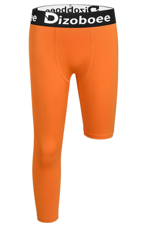 Dizoboee Youth Boys Compression Pants One Leg 3/4