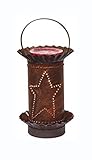 Rusty Punched-Tin Star Mini Melt Warmer - Country Rustic Primitive Tart Burner Home Lighting Decor