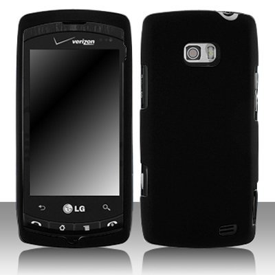 LG Ally VS740 Rubber Black Protective Case Faceplate Cover LG Ally VS740 Rubber Black Protective Case Faceplate Cover