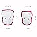 Kids Protective Gear SKL Knee Pads for Kids Knee and Elbow Pads with Wrist Guards 3 In 1 for Skating Cycling Bike Rollerblading Scooter (Rose, [Upgraded Vistion 3.0])