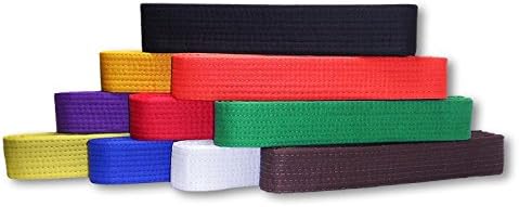 Kaizen Athletic100% Cotton Solid Rank Karate, Mixed Martial Arts, Judo, TaeKwonDo or Jiu-Jitsu Uniform Belts (Red, 5)