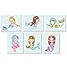 Mermaid Wall Art Prints (8 inches x 10 inches, Blue)