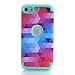 iPod Touch 6 Case, iPod Touch 5 Case, KAMII [Colorful Series] 3in1 Shockproof Full-Body Protective Hard PC+Soft Silicone Hybrid Hard Case Cover for Apple iPod Touch 5 6th Generation (Aqua)