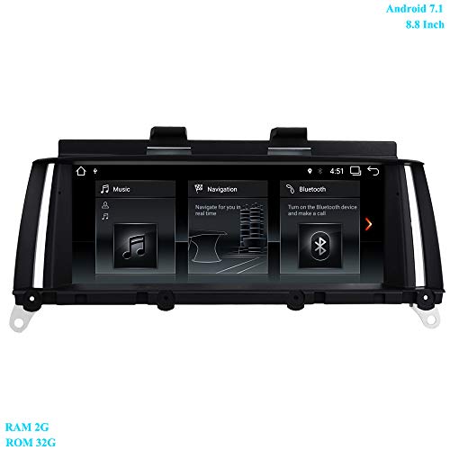 XISEDO 8.8 Inch 4 Core Android 7.1 RAM 2G ROM 32G Car Stereo GPS Navigation Car Radio Head Unit for BMW X3 F25(2013-2016)/ BMW X4 F26(2013-2016) Original NBT System Support WiFi SWC