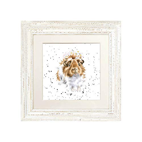 Wrendale Designs - 'Grinny Pig' Framed Card - White