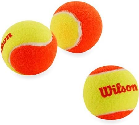 Wilson US Open Orange Starter Tennis Balls - 3-Pack of Balls | Low compression tennis balls for ages 9 to 10
