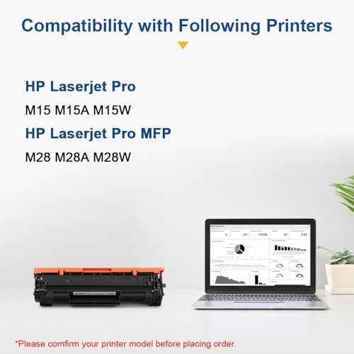 SMARTOMI CF244A 44A Compatible Toner Cartridges for HP, 44A CF244A Toner Cartridge for HP Laserjet Pro M15a M15w, MFP M28a M28w Printer (2 Black)