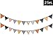 24 Pcs/23 Feet Fabric Banner,Colored Pennant Flag,Vintage Triangle Bunting,Hanging Cotton Garland for Baby Birthday Shower,Wedding Theme Party,Window Decorations(Orange).