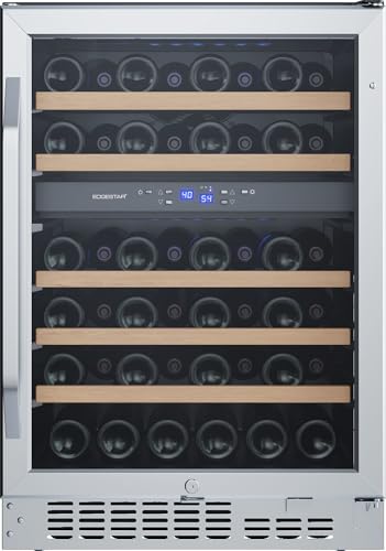 EdgeStar CWR462DZ 24 Inch Wide 46 Bottle Built-In Wine Cooler with Dual Cooling Zones