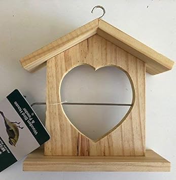 Koko Heart Shaped Wooden Fat Ball Fruit Feeder For Wild Birds