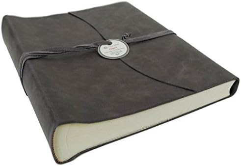 LEATHERKIND Capri Leather Photo Album, Large Charcoal - Handmade in Italy
