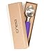 BALCI Ice Cream Scoop - Heavy Duty Stainless Steel Icecream Scooper With Non-Slip Rubber Grip - Professional Metal Ice-Cream Spade - Dishwasher Safe – Purple