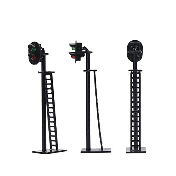 Evemodel JTD03 Neu 5 STK. Ampeln LED Signal Lichtsignal 64mm 12V rot/grün H0 / TT – Bild 4