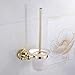 Leyden Wall Mount Bathroom Ti-PVD Gold Finish Brass Material Toilet Brush Holder