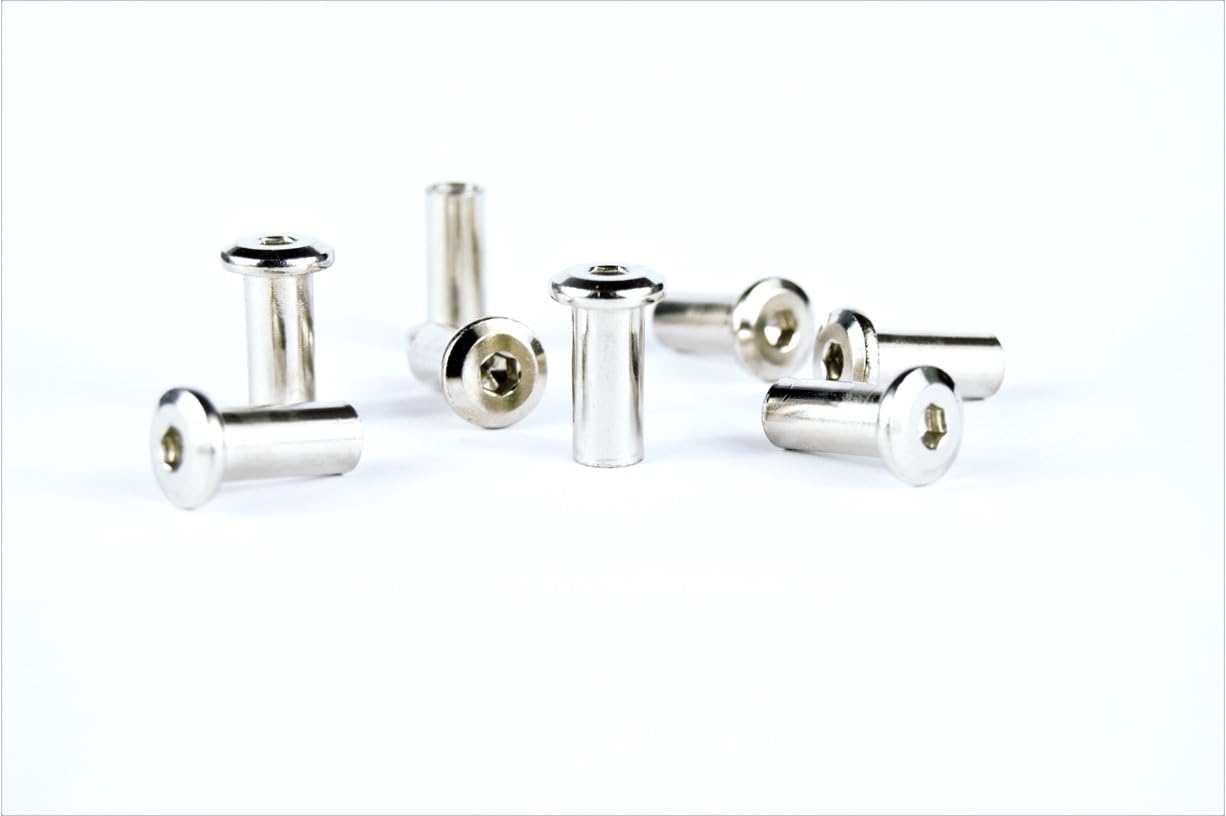 H-BOLT Premium Sleeve Nuts/Furniture Connector Nuts - Durable and Rust-Resistant - 13-25mm Lengths Available - Ideal for Secure Fastening (8, M6 13mm)