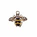 JulieWang 12pcs Enamel Bees Charms for Women Jewelry Necklace Making Pendants (Gold)