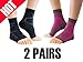 Thirty48 Plantar Fasciitis Socks, 20-30 mmHg Foot Compression Sleeves for Ankle/Heel Support, Increase Blood Circulation, Relieve Arch Pain, Reduce Foot Swelling (Black & Pink (2 Pairs), Medium)