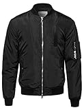 Youstar Men's Classic Basic Style Zip Up Bomber Jacket
