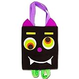 Halloween Trick or Treat Bag Kids Toddler with Backpack Straps (Vampire Bat Design Bags, Bonus Halloween Party Pack)