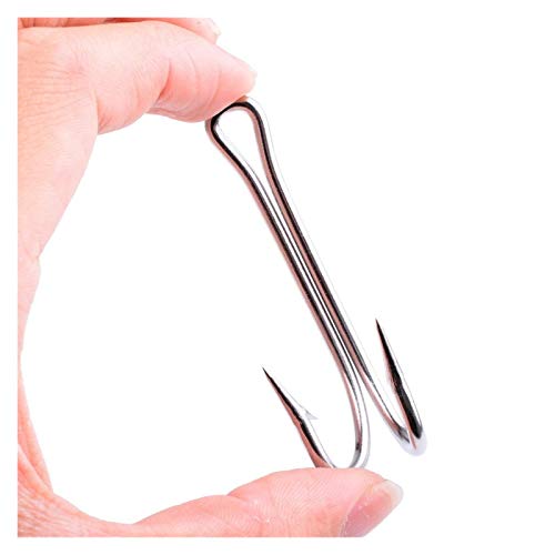KKAAMYND 50pcs Edelstahl 19# -28# Süßwasser Carbon-Weiß-Köder-Halter Fishhook Angelhaken Set Köderhalter Angelhaken