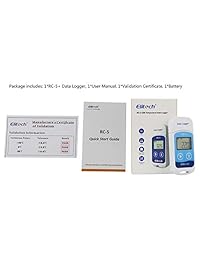 Elitech RC 5 pantalla LCD USB grabador registrador de datos de temperatura, 32000 puntos alta precisión