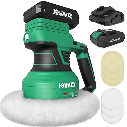 KIMO Cordless Polisher, 20V 7Inch Random Orbital Polisher w/ 6 Variable