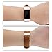 For Fitbit Charge 2 Bands, Genuine Leather Replacement Bands for Fitbit Charge 2 Brown with Metal Connectors