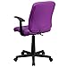 Flash Furniture Clayton Mid-Back Purple Quilted Vinyl Swivel Task Office Chair with Arms