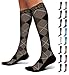 SB SOX Compression Socks for Men & Women (20-30 mmHg) - Best Support Stockings for Travel, Medical, and Sports - Perfect for Everyday Wear (Large, Dress-Black Argyle)