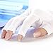 Jutao UV Gloves for Gel Polish Manicure, Silver, Size 3