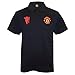 Manchester United FC Official Soccer Gift Mens Crest Polo Shirt Black Large