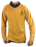 Star Trek Captain Kirk Spock Classic Shirt Costume Uniform TOS (XXL, Gold)