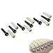 12PCS Folk Acoustic Guitar String Pins Black and Cream White Metal Guitar String Pegs