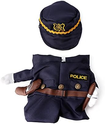 Itemap Pet Dog Cat Funny Christmas Costume Clothes,Xmas Clothing Cosplay Apparel Outfit (Policeman, M)