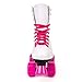 Skate Gear Soft Classic Faux Leather Roller Skates (Classic Pink, Women's 10 / Men's 9)