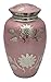 Custom Engraved Pink Adult Human Funeral Cremation Urn, Memorial Urns w/velvet bag and Personalization